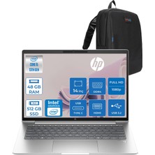 Hp Probook 440 G10 Intel Core I5-1334U 48GB 512GB SSD Intel® Iris® Xe Graphics 14"fhd 1920X1080 IPS Freedos Taşınbilir Bilgisayar B2PH4ESF17+ZETTAÇANTA