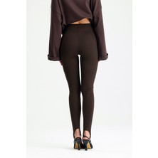 Rose Arya Kahve Paça Lastikli Tayt