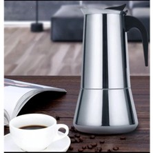 PremiumPort Paslanmaz Çelik Moka Pot 2 Cup, Pratik ve Şık Kahve Demleme Aracı