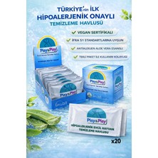 Pisy & Pisy PİSY & PİSY VEGAN SERTİFİKALI ANTİALERJEN ESANSLI HİPOALERJENİK EVCİL HAYVAN TEMİZLEME HAVLUSU