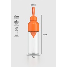 Renga Felix 600 ml Tritan Sıkacaklı Detoks Matara 911029 Turuncu