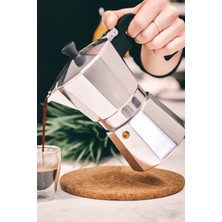 PremiumPort Kahve Makinesi Moka Pot 150ML 3 Bardak Alüminyum Tasarım