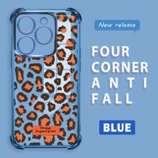 Ucuc Tecno Spark 20/20C Uyumlu Şeffaf Silikon Köşe Koruma Lens Korumalı Elektroplatlı Kenar Kılıf Leopar Desen