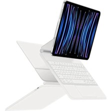 Fogy Apple iPad Pro 11 M4 2024 Manyetik Bluetooth Magic Keyboard Touchpad Türkçe Q Işıklı Klavyeli Kılıf