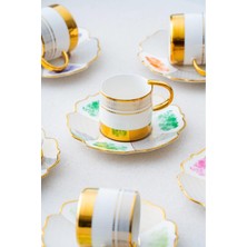 UltraMint 6 Kişilik Porselen Kahve Fincanı Takımı, Şık ve Zarif Tasarım