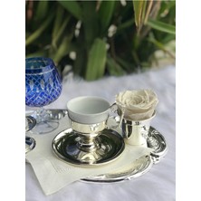 UltraMint Gümüş Kaplama Kahve Fincanı, Şık ve Zarif Tasarım, Hediye Seçeneği