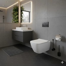 Geberit Smyle Square Rimfree Asma Klozet  + Geberit Klozet Kapağı