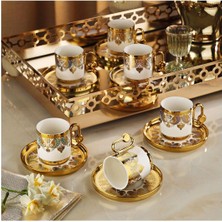 UltraMint Şık 12 Parça Seramik Fincan Takımı, Kahvaltıya Zarafet Katın