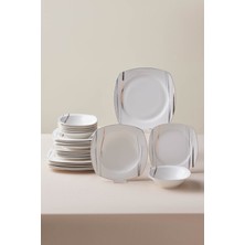 UltraMint 24 Parça Porselen Yemek Takımı, 6 Kişilik, Şık ve Dayanıklı Tasarım