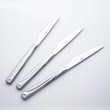 UltraMint Şık ve Dayanıklı 12'li Sade Yemek Bıçakları Seti