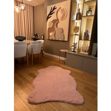 Doğuş Peluş Halı Ultra Soft Pembe Yumuşak Dokulu Peluş Halı Tek Kafa Post