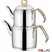 PremiumPort Prizma Çelik Çaydanlık Takımı Seti 3,5 Lt No:3, Şık ve Dayanıklı Tasarım