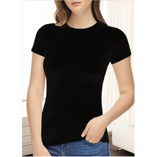 Kit Iç Giyim Tutku Elit Tekli Pamuk -Elastan Penye Yarım Kol Kadın Body - Atlet