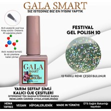 Gala Smart Yarı Şeffaf Zemin Simli Festival Kalıcı Ojeler