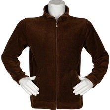 Acıkahve 3iplik Polar Hırka