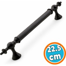 Nzb Kapı Çekme Kolu Tutma Kulpu Kulbu Çelik Dış Kapı Tutamağı Sürgülü Kapı Kol Mat Siyah 22.5 cm