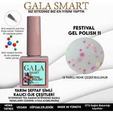 Gala Smart Yarı Şeffaf Zemin Simli Festival Kalıcı Ojeler