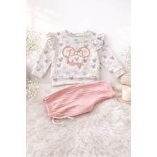 Gmn Collection Mickey - Minnie Figürlü Omuzdan Çıtçıtlı Kız - Erkek Bebek Alt Üst Takım