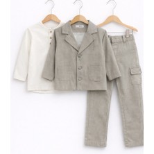 Bambino Blazer Ceketli Premium Erkek Bebek 3’lü Takım