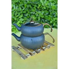 PremiumPort Büyük Boy Granit Çaydanlık Takımı, Dayanıklı ve Estetik Tasarım