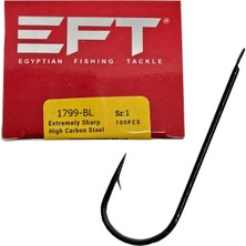 EFT EFT Hook 1799 Siyah Düz İğne 100 Adet