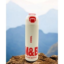 M&B Water Bottle Vita 600 ml Paslanmaz Çelik Termos - Günlük Spor Outdoor Kamp Sıcak Soğuk Sızdırmaz Matara
