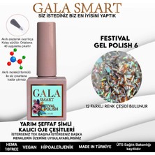 Gala Smart Yarı Şeffaf Zemin Simli Festival Kalıcı Ojeler