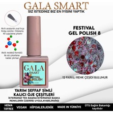 Gala Smart Yarı Şeffaf Zemin Simli Festival Kalıcı Ojeler