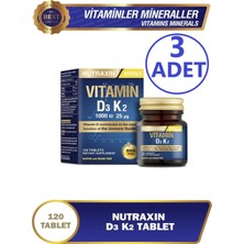Nutraxin Vitamin D3+K2 1000 Iu (3 Kutu 120 Tablet)