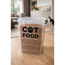 Deembro 15 kg Kedi Mama Saklama Kabı Mama Saklama Kabı Kuru Mama Saklama Kutusu Kedi Maması Saklama Kabı büyük boy