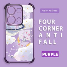 Ucuc Poco M6 Pro 4g Uyumlu Şeffaf Silikon Köşe Koruma Lens Korumalı Elektroplatlı Kenar Kılıf Gezegen Desenli