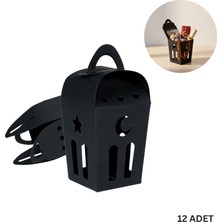 Roco Paper Co. Ramazan Temalı Dekoratif Fener Kutusu, Ay Yıldız Kesim Hediyelik Şekerleme Kutu Seti, 6X12CM-12 Adet