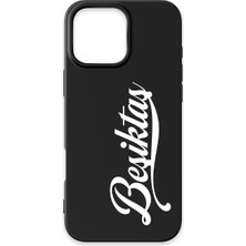 iPhone 16 Pro Max Uyumlu Beşiktaş El Yazılı Siyah Silikon Lisanslı Telefon Kılıfı