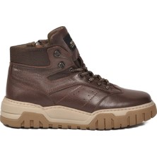 Scootland Kahve Hakiki Deri Fermuarlı Erkek Bot 152-20404-2 M