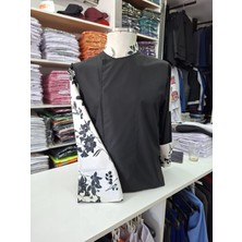 Siyah Kol Desenli Aşçı Ceketi