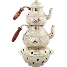 PremiumPort Bakır Çaydanlık Takımı Osmanlı Ocaklı, Şık ve Geleneksel Tasarım