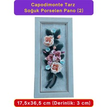 Capodimonte Tarz Soğuk Porselen Çiçekli Duvar Panosu Kapodi Kapido Kapite