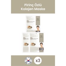 Dermal Arındırıcı, Nemlendirici ve Ton Eşitleyici Pirinç Özlü Kollajen Maske 23 gr 3 Adet