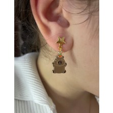 Capybara Çelik Küpe