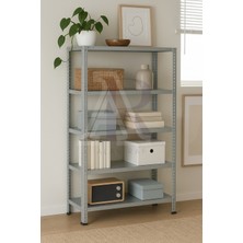 Alanraf Çelik Raf 5 Katlı 43X93X200 Dekoratif Raf Sistemleri, Depo Rafı, Arşiv Rafı, Kiler Rafı