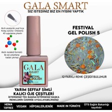 Gala Smart Yarı Şeffaf Zemin Simli Festival Kalıcı Ojeler