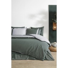 Özdilek Ranforce -Colour Stripe Haki- Çift Kişilik Nevresim Takımı