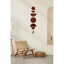 Home All Bohem Tarz El Yapımı Ahşap Geometrik Duvar Süsü | Minimalist Dekoratif Askı