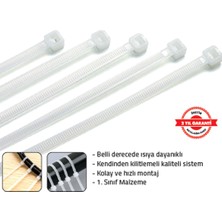 Tomax Plastik Kilitli Kelepçe 5X300 mm Beyaz