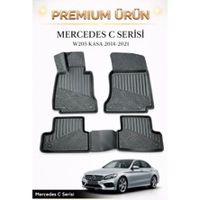 Black Gold Mercedes C Serisi W205 Kasa 2014-2021 Uyumlu 3D Oto Paspas Premium