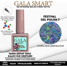 Gala Smart Yarı Şeffaf Zemin Simli Festival Kalıcı Ojeler