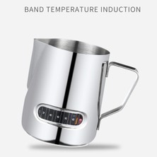 PremiumPort Paslanmaz Çelik Pitcher Süt Kabı 600 Ml, Şık ve Dayanıklı Tasarım