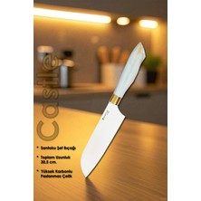 Castle Santoku Mutfak Şef Bıçak Et Ekmek Sebze Salata Şef Bıçağı Lzg-01