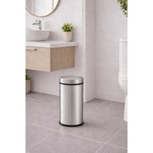 Sas Haus 5 Litre Döner Kapaklı Paslanmaz Çelik Banyo & Wc Çöp Kovası Titan 7505