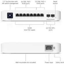 Ubıquıtı (Ubnt) Unifi Usw-Pro-8-Poe (120W) | 8 Port L3 Poe Switch
